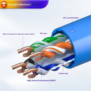<span class=keywords><strong>สาย</strong></span>เคเบิลเครือข่ายซุปเปอร์คลาส 6 CAT6 ฟังก์ชั่น POE คู่สายบิดเกลียวแบบไม่มีฉนวนหุ้มทองแดงปลอดออกซิเจน 8 ตัวนำ 305 เมตร - Product Image 2