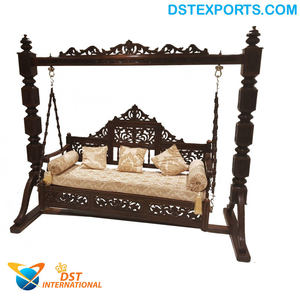 Royal Maharaja Teak <b>Wood</b> <b>Swing</b> for Living Room Traditional Wooden Carved <b>Swing</b> for Home Antique Brown Finish <b>Swing</b>/Jhula - Product Image 4