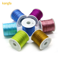Cuerda de 1mm para DIY con borlas y cuentas, cuerda de nailon para nudos chinos, cuerda de cola de rata, pulsera, cordón de seda trenzado, hilo de jade para diseño de chanclas