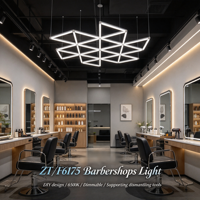 Fabricant leader de lampes LED personnalisées pour salons de coiffure, design géométrique, montage DIY, 6500K, à intensité variable
