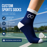 Chaussettes de sport personnalisées à faible MOQ, chaussettes jacquard mi-mollet, usine OEM pour la course, la gym, l'entraînement et les vêtements de sport