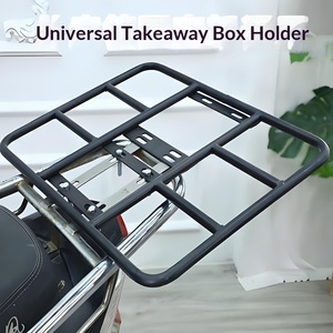 Portapacchi Posteriore per <span class=keywords><strong>Moto</strong></span> Elettrica, Base di Supporto per Bauletto, Struttura Fissa in Ferro Rinforzato per Consegne - Product Image 2