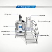 Équipement de production de détergent Gtop 500L, homogénéisateur, réservoir de mélange pour shampoing, gel douche, machine à fabriquer du savon liquide pour le bain