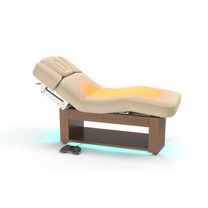 Camilla de masaje <span class=keywords><strong>Alexander</strong></span>-Basic con calefacción y luz LED opcional, base de madera, silla facial, para tatuajes, SPA, salón de belleza, mesa de tratamiento. - Product Image 6