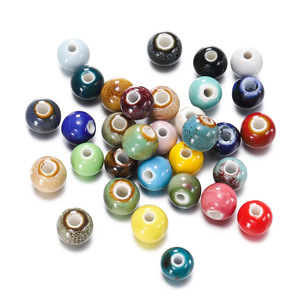 Perles rondes en céramique 6-10mm, couleurs mélangées, perles en vrac pour la fabrication de bracelets, matériel de fabrication de bijoux DIY - Product Image 5