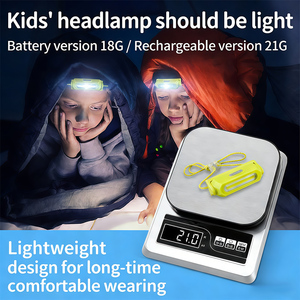 Mini <span class=keywords><strong>lampe</strong></span> <span class=keywords><strong>frontale</strong></span> LED pour enfants, 18/21g, légère, portable, 3 modes, étanche, batterie rechargeable, <span class=keywords><strong>lampe</strong></span> <span class=keywords><strong>frontale</strong></span> pour le camping, la lecture - Product Image 5