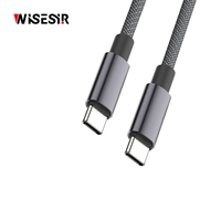 Kabel Pengisian Cepat WISESIR High-Speed PD Tipe-C dengan Anyaman Paduan Aluminium 3A Pengisian Cepat untuk Komputer Kamera Garansi 1 Tahun