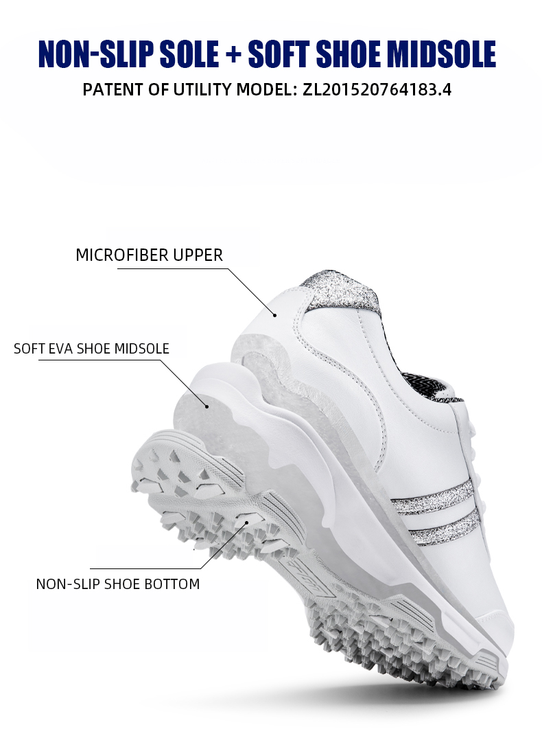 PGM XZ246 custom rubber outdoor women leisure golf shoes custom