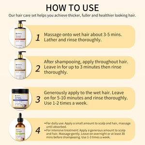 OEM %100 Doğal Bitkisel Biberiye Yağı Soğanlı Biotin Saç Dolgunlaştırıcı Dökülme Karşıtı Şampuan Seti Saç Uzatma Yağı Güçlendirici Şampuan Seti - Product Image 6