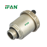 Válvula de Ventilación de Aire de Latón IFAN 3/8''-1'', Válvula de Latón para Materiales de Plomería, Válvula de Escape de Latón para Uso con Agua