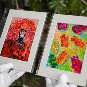 Inktgedrukte zuurvrije kartonnen fotolijst, kunstwerk met microspray, ingelijst decoratief schilderij, beroemdheidsfoto gemaakt - Product Image 5