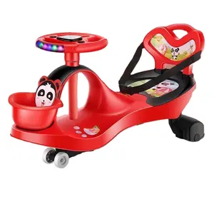 Twisted car, children's roller coaster, silent wheel, universal wheel, anti rollover baby rocking car with protective rope