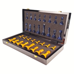 Jeu d'échecs international en <span class=keywords><strong>bois</strong></span> et marbre de qualité supérieure - 15 pouces, jeu de société éducatif pour enfants, pliable, pour l'intérieur - Product Image 4