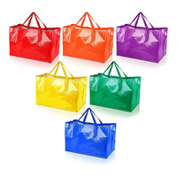 Grand sac à provisions fourre-tout personnalisable personnalisé multicolore logo imprimé écologique recyclable laminé sac tissé en PP