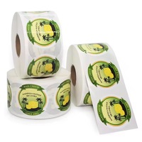 Étiquettes personnalisées en gros pour fruits et légumes, autocollants écologiques, imperméables, résistants à l'huile, biodégradables et adaptés aux aliments, vente directe d'usine