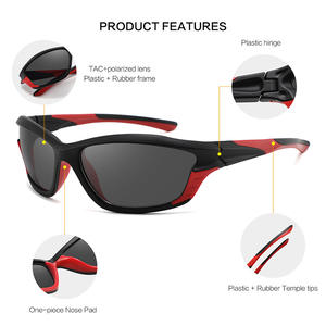Lunettes de soleil polarisées pour hommes P547, protection UV400, monture PC, verres TAC, pour le cyclisme, les activités de plein air et la conduite. - Product Image 4