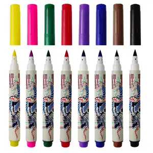 KHY KH2806 Amzzon Hot Sale Color Water Wash Body Skin Face Art With DIY Drawing Washable Temporary Tattoo Skin Marker Pen Set