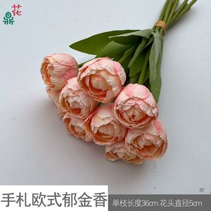 Ramo de Tulipanes de Estilo Europeo, Flores de Seda Realistas, Decoración para Bodas, Adorno para el Hogar - Product Image 5