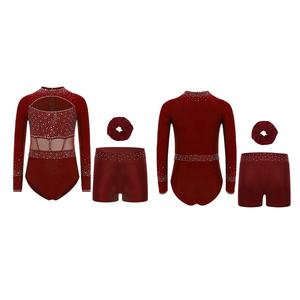 Traje de Gimnasia y Danza para Niñas de 6 a 16 Años, Leotardo con Pantalones Cortos y Accesorios para la Cabeza, para Clases de Danza, Entrenamiento, Actuaciones y Competencias - Product Image 4