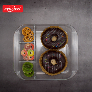 <span class=keywords><strong>Assiette</strong></span> <span class=keywords><strong>en</strong></span> <span class=keywords><strong>verre</strong></span> divisée avec 4 compartiments, assiettes à dîner divisées, <span class=keywords><strong>assiette</strong></span> à petit-déjeuner avec séparateurs - Product Image 3