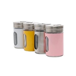 Factory Price Newest Hot Selling empty glass jars 130ML stainless steel glass pepper jar Accept customization Mumu