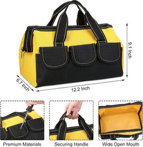 Free Sample Duty Electrical Electricians Waterproof Canvas Fabric Carpenters Plumbers Multisize Garden Heavy <b>Tool</b> Bag - Product Image 6