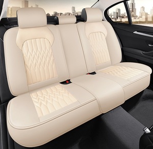 Ensemble complet de 9 housses de siège de <span class=keywords><strong>voiture</strong></span> en cuir Nappa imperméables et protège-coussins, adaptées à toutes les saisons, universelles pour la plupart des voitures - Product Image 6