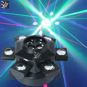 Six Arm Bee Eye Whirlwind Beam Lights Hot Led 150W RGBW DMX Rotating Laser Moving Head Light
