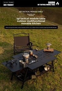 キャンプ用サイドテーブルポータブルコンパクトハイキング用バッグ付きビーチ & 屋外バーベキューピクニック用モダンデザイン - Product Image 5