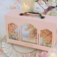 Boîte vide de luxe élégante, réutilisable et recyclable, style peinture à l'huile, pour cadeaux de fiançailles et de mariage, emballage portable, vente en gros