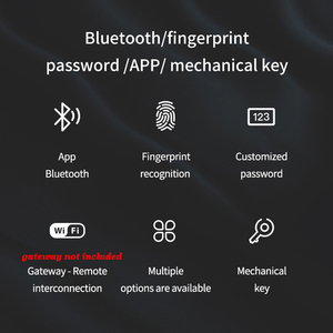 Smart Lever Handle for Swing Wood Door Aluminum <strong>Gate</strong> Tuya Smart or TTLOCK APP Control Fingerpritn Electronic Digital DoorLock - Product Image 3