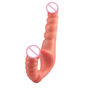 CF-S9135 G-Spot Double-Ended Adult Sex Toys with 10 Modes Strap-on Dildo <b>Vibrator</b> with <b>Remote</b> Control for Women Lesbian Couples - Product Image 4