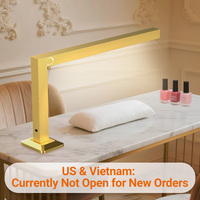 Lampe de bureau professionnelle pour nail art, LED haute fidélité (CRI), contrôle de la lumière de précision, poste de travail de manucure, options simple, double ou triple pour plusieurs personnes