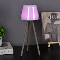 Capteur de balayage intelligent moderne lecture étude décoration de la maison batterie à l'intérieur sans fil portable chevet pliant led lampe de bureau avec abat-jour RVB