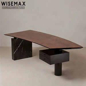WISEMAX MÖBEL Zeitgenössisches Design Studierzimmer-Möbel Massivholz Computertisch Kreativer Heimbürotisch für Villen - Product Image 3