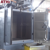 Machine de sablage pour pièces en acier moulé de type crochet ATHI avec contrôle PLC et garantie d'un an