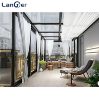 Solarium 4 saisons personnalisé en aluminium de haute qualité avec toit plat imperméable sur pied moulé pour usage extérieur