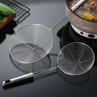 Écumoire en acier inoxydable, louche passoire solide en forme d'araignée, ustensile de cuisine en acier inoxydable pour frites et poisson