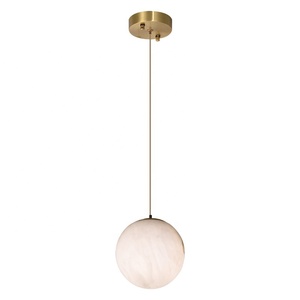 Lámpara de araña de alabastro de lujo, lámpara de mármol Natural, Villa, sala de estar, interior, moderna, luz colgante LED - Product Image 4