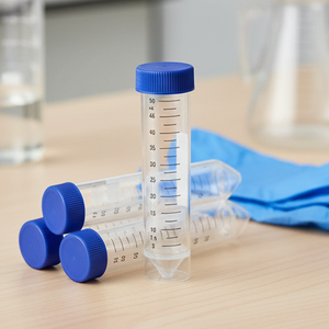 Tubo Cônico Estéril de Plástico PP Médico para Laboratório, Fundo Plano, 15ml <span class=keywords><strong>50ml</strong></span>, Tubos de Centrifugação com Tampa Rosqueada - Product Image 6