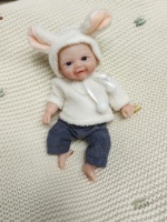 Poupées bébés réalistes en silicone de 15 cm, format poche, détails faits à la main, jouet élastique et anti-stress pour enfants de 3 ans et plus et collection