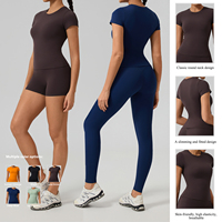 Chemises de yoga personnalisées pour femmes, sportives, très extensibles, respirantes, légères, effet ventre plat, ultra douces pour le yoga et le Pilates