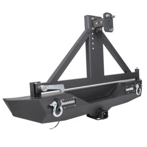 Parachoques trasero todoterreno con portador de neumático de repuesto para Jeep Wrangler JK JKU 2007-2018 - Product Image 1