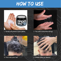 Mousse de coiffure Pamade Spider Cream Clay Wax pour hommes avec étiquette personnalisée Turquie Texture finie mate