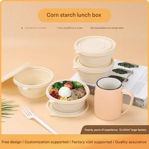 Custom Eco Friendly OEM ODM Leakproof Sturdy Eco Biodegradable Corn Starch Takeaway Lunch Bowl With Lids - Product Image 6