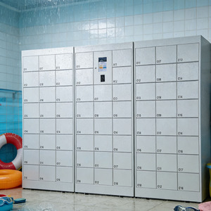 Armoire de rangement intelligente en métal à 6 compartiments Zhongshun pour extérieur, avec lecteur d'empreintes digitales et code QR, pour colis intelligents - Product Image 1