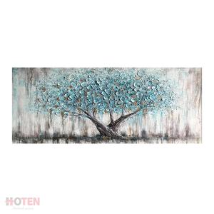 La migliore vendita di paesaggio moderno astratto tela da parete arte <span class=keywords><strong>albero</strong></span> blu con olio di fiori dipinto decorazione per la casa - Product Image 2