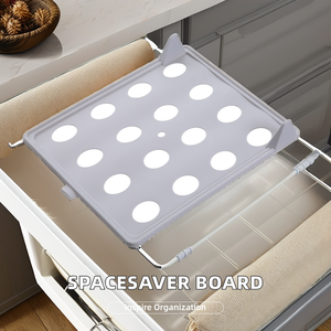 Organizador de Plástico de un Solo Nivel al por Mayor, Ahorra Espacio, Tabla Plegable para Ropa del Hogar, para Jeans y Camisas, Apilable para Armario - Product Image 2
