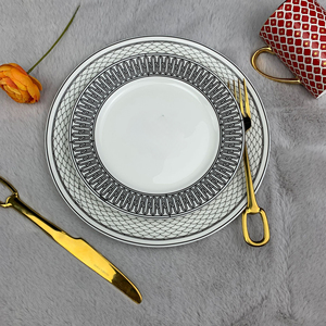 Home High-End Eco-Friendly Bone China Tableware Set Creative Light Luxury Western Steak <b>Ceramic</b> <b>Plate</b> - Product Image 5