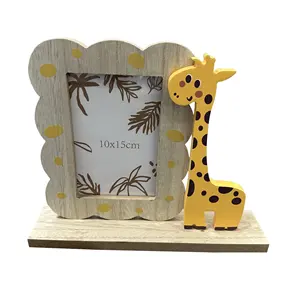 4x6 mignon Animal girafe fantaisie enfants unique amour Collage MDF décoratif support en bois photo cadre Photo